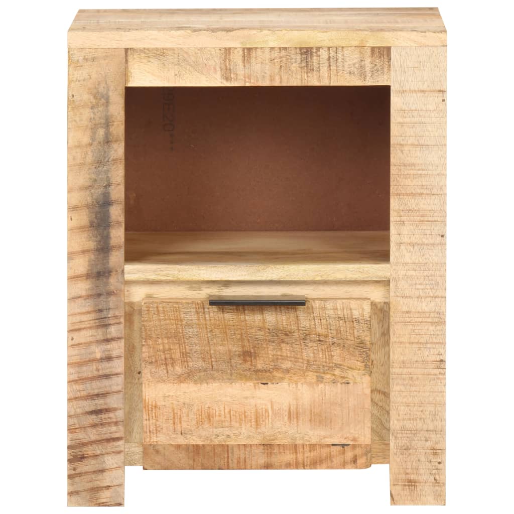 Sängbord 40x30x50 cm massivt grovt mangoträ