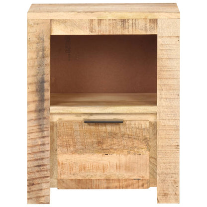 Sängbord 40x30x50 cm massivt grovt mangoträ