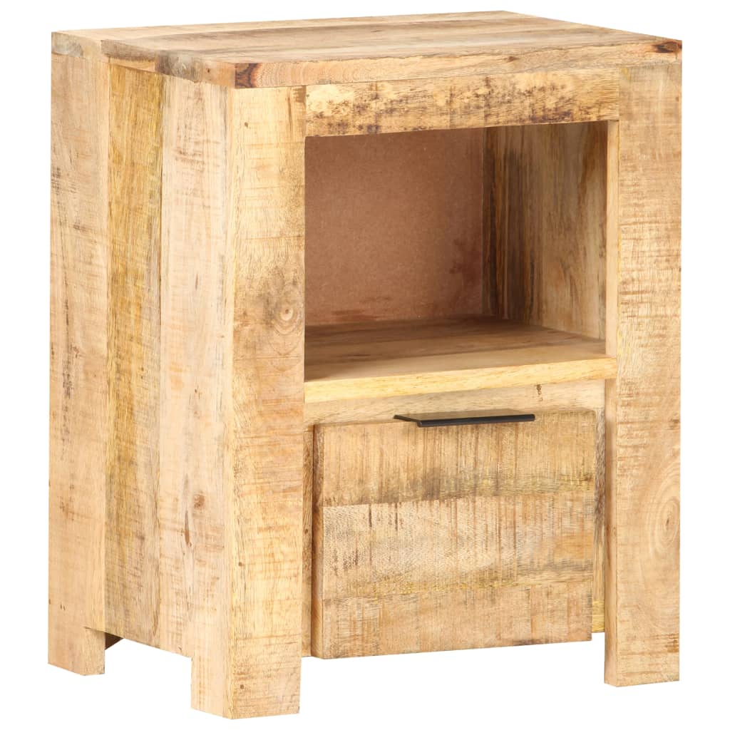 Sängbord 40x30x50 cm massivt grovt mangoträ