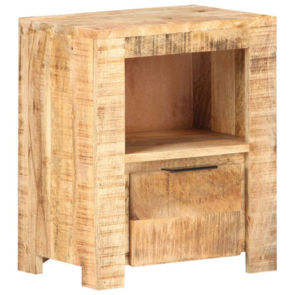 Sängbord 40x30x50 cm massivt grovt mangoträ