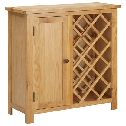 Vinställ Vinskåp för 11 flaskor 80x32x80 cm massiv ek