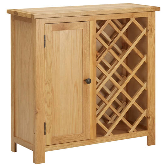 Vinställ Vinskåp för 11 flaskor 80x32x80 cm massiv ek