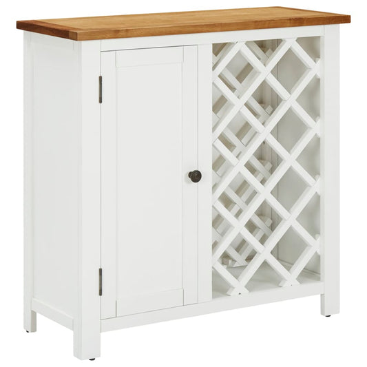 Vinställ Vinskåp 80x32x80 cm massiv ek