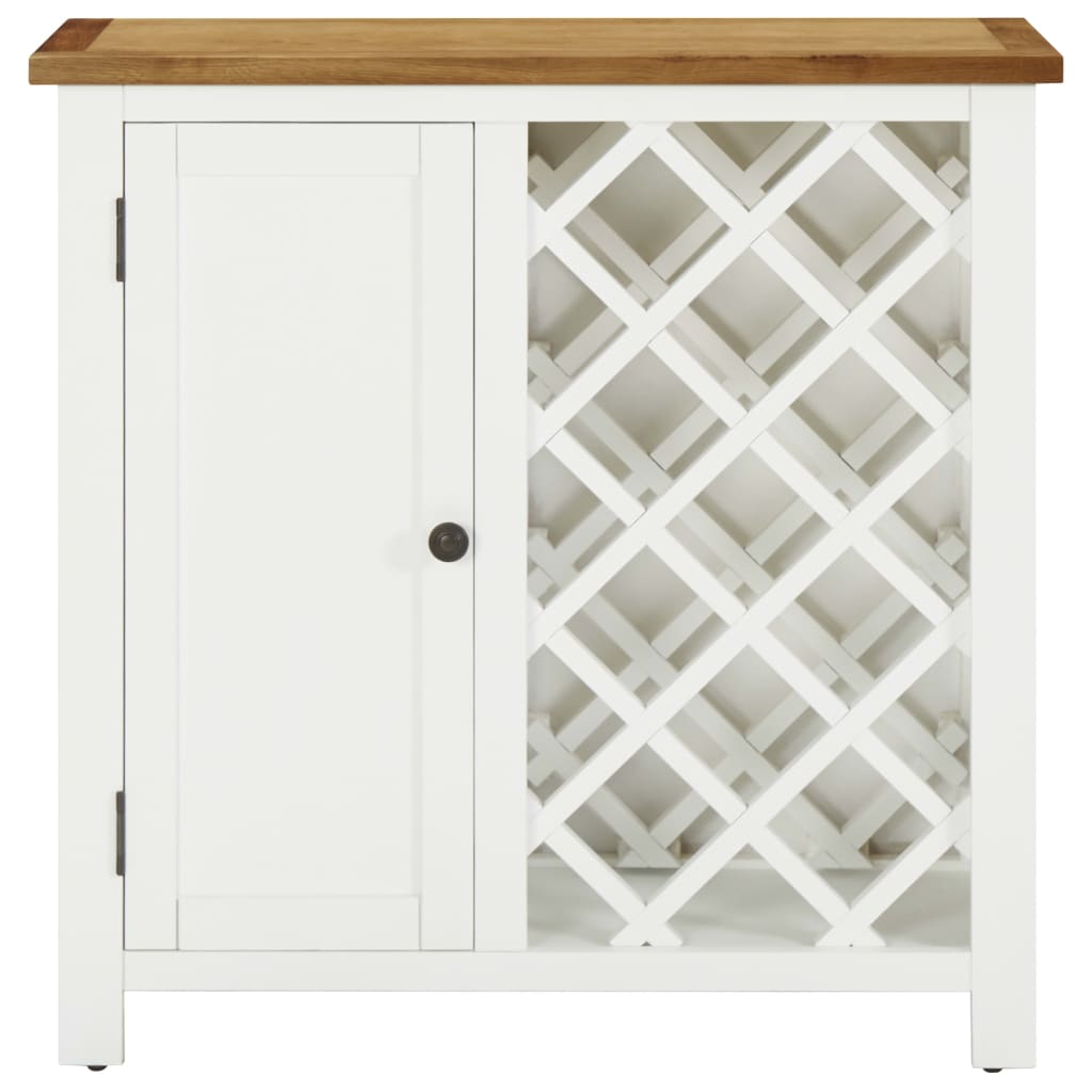 Vinställ Vinskåp 80x32x80 cm massiv ek