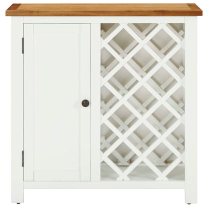 Vinställ Vinskåp 80x32x80 cm massiv ek