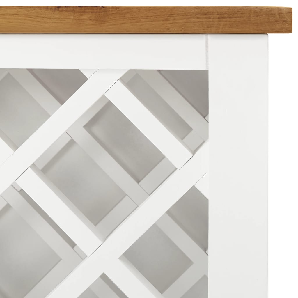 Vinställ Vinskåp 80x32x80 cm massiv ek