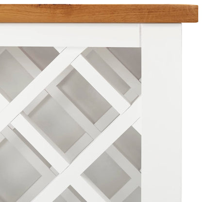 Vinställ Vinskåp 80x32x80 cm massiv ek
