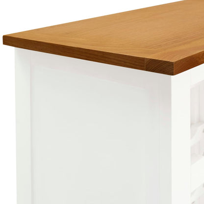 Vinställ Vinskåp 56x32x110 cm massiv ek