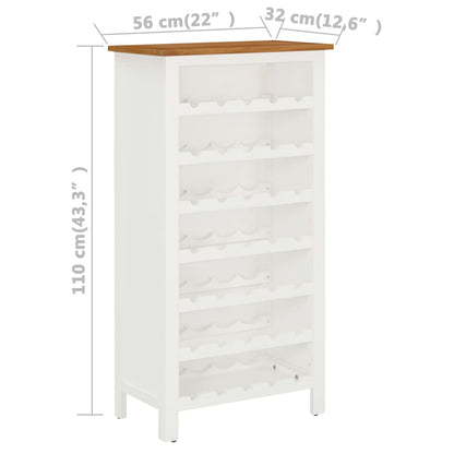 Vinställ Vinskåp 56x32x110 cm massiv ek