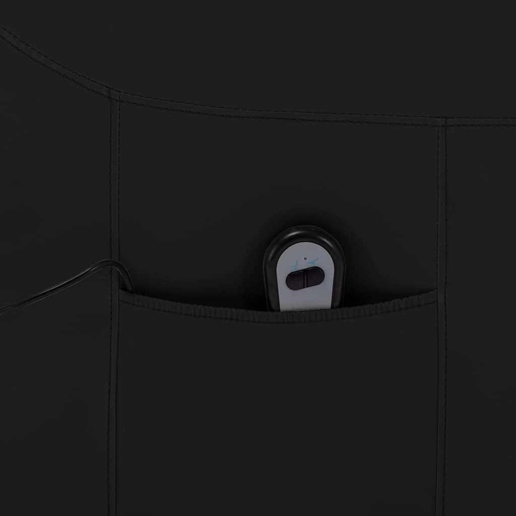 Fåtölj Svart med uppresningshjälp konstläder