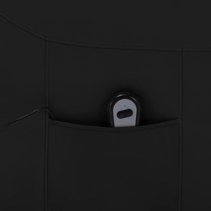 Fåtölj Svart med uppresningshjälp konstläder