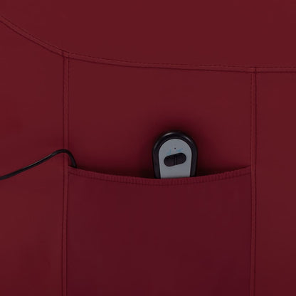 Fåtölj Vinröd med uppresningshjälp konstläder