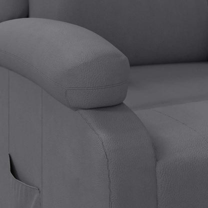 Fåtölj Svart Antracit Reclinerfåtölj konstläder