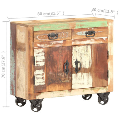 Skänk Trä 80x30x70 cm massivt återvunnet trä