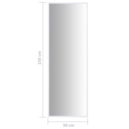 Väggspegel 150x50 cm vit