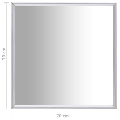 Väggspegel silver 70x70 cm