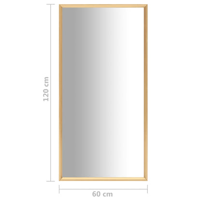 Väggspegel guld 120x60 cm