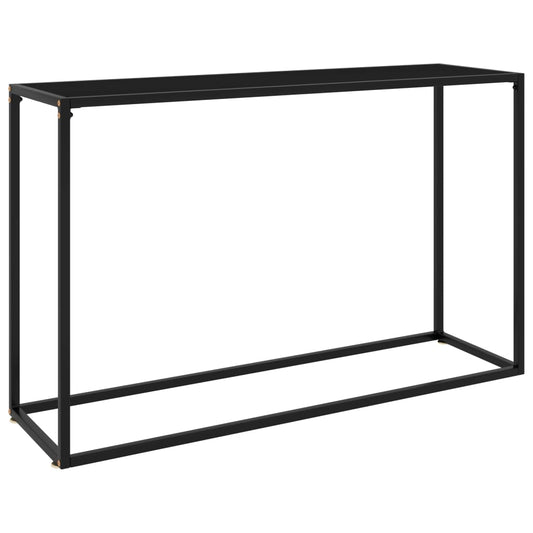 Avlastningsbord Konsollbord Svart 120x35x75 cm härdat glas