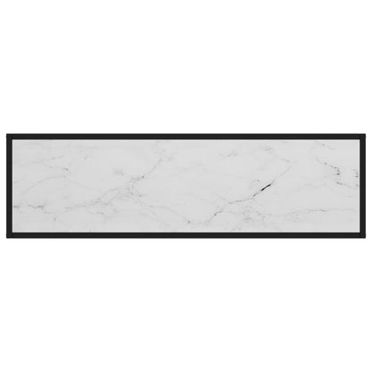 Avlastningsbord Konsollbord Vit 120x35x75 cm härdat glas