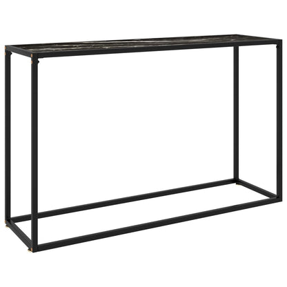 Avlastningsbord Konsollbord Svart 120x35x75 cm härdat glas
