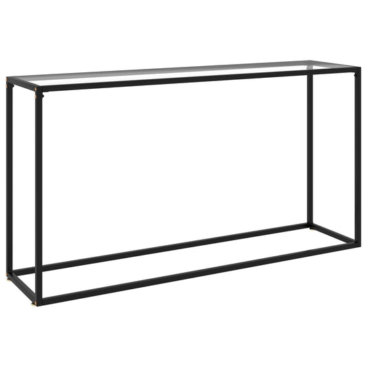 Avlastningsbord Konsollbord DIV. transparent 140x35x75 cm härdat glas
