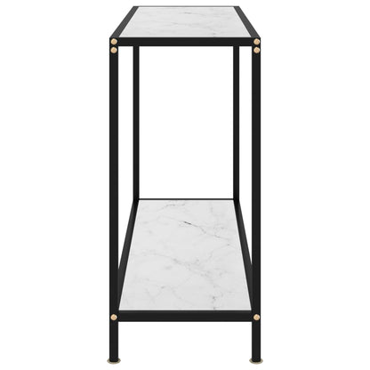 Avlastningsbord Konsollbord Vit 100x35x75 cm härdat glas