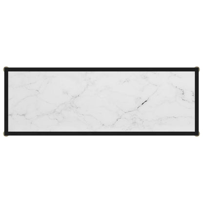 Avlastningsbord Konsollbord Vit 100x35x75 cm härdat glas