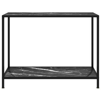 Avlastningsbord Konsollbord Svart 100x35x75 cm härdat glas