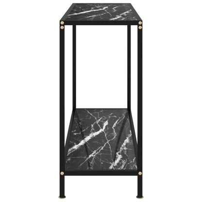 Avlastningsbord Konsollbord Svart 100x35x75 cm härdat glas