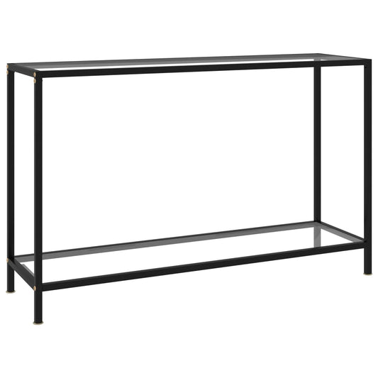Avlastningsbord Konsollbord DIV. transparent 120x35x75 cm härdat glas
