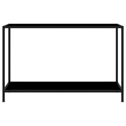 Avlastningsbord Konsollbord Svart 120x35x75 cm härdat glas