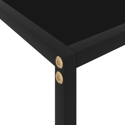 Avlastningsbord Konsollbord Svart 120x35x75 cm härdat glas