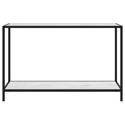 Avlastningsbord Konsollbord Vit 120x35x75 cm härdat glas