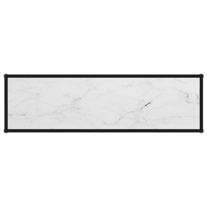 Avlastningsbord Konsollbord Vit 120x35x75 cm härdat glas