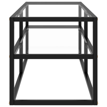 TV-Möbel Svart TV-Bänk med härdat glas 100x40x40 cm