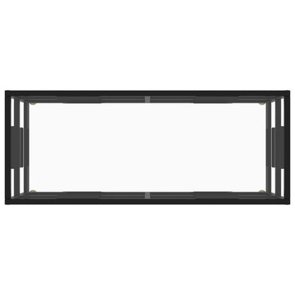 TV-Möbel Svart TV-Bänk med härdat glas 100x40x40 cm
