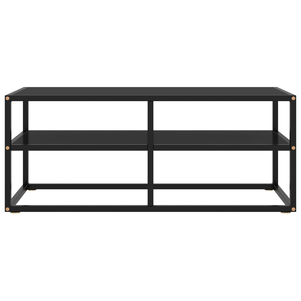 TV-Möbel Svart TV-Bänk med glas 100x40x40 cm