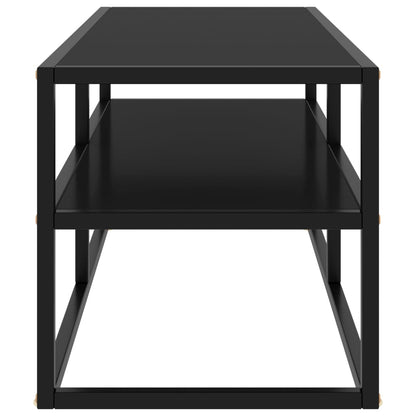 TV-Möbel Svart TV-Bänk med glas 100x40x40 cm