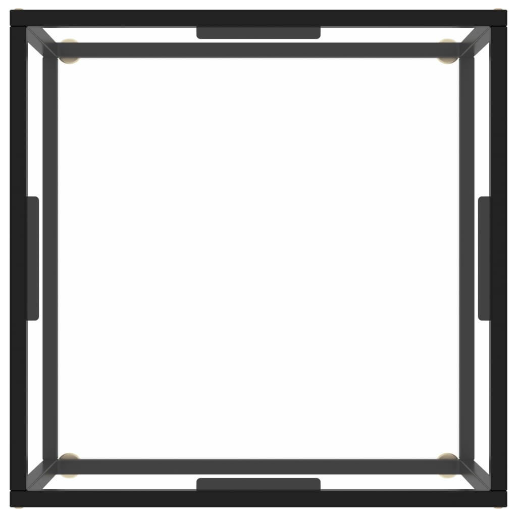 Soffbord svart med härdat glas 60x60x35 cm