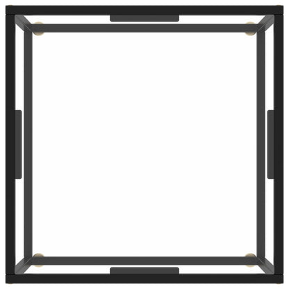 Soffbord svart med härdat glas 60x60x35 cm