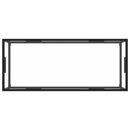 Soffbord Svart med härdat glas 120x50x35 cm