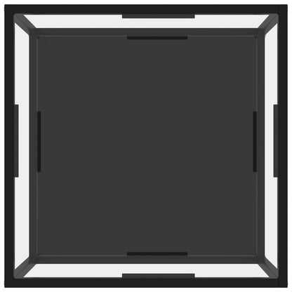 Soffbord DIV. transparent och Svart 60x60x35 cm härdat glas