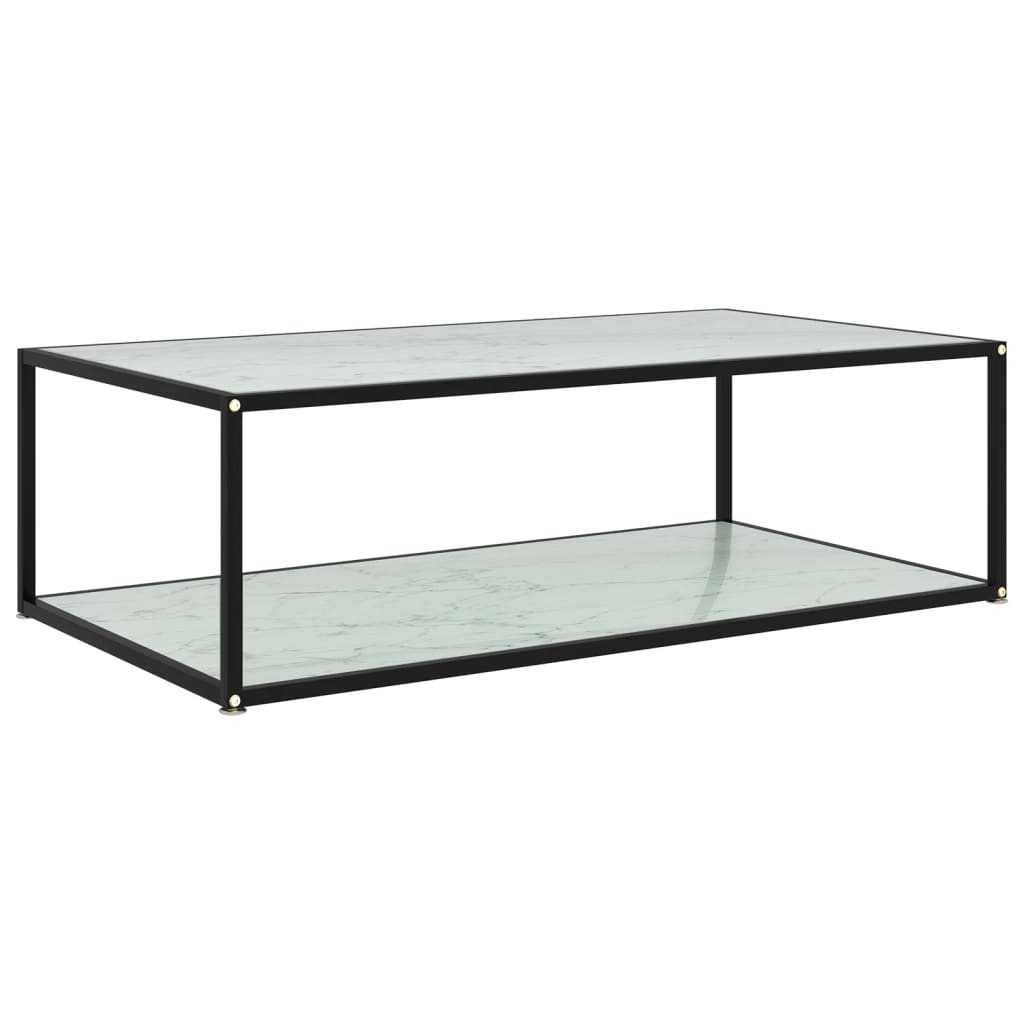 Soffbord Vit 120x60x35 cm härdat glas