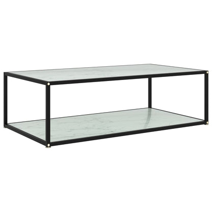 Soffbord Vit 120x60x35 cm härdat glas