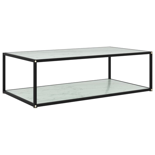 Soffbord Vit 120x60x35 cm härdat glas