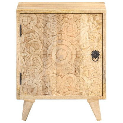 Sängbord Nattduksbord Trä Snidat 40x30x50 cm massivt mangoträ