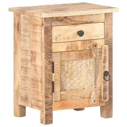 Sängbord Nattduksbord Trä 40x30x50 cm massivt grovt mangoträ
