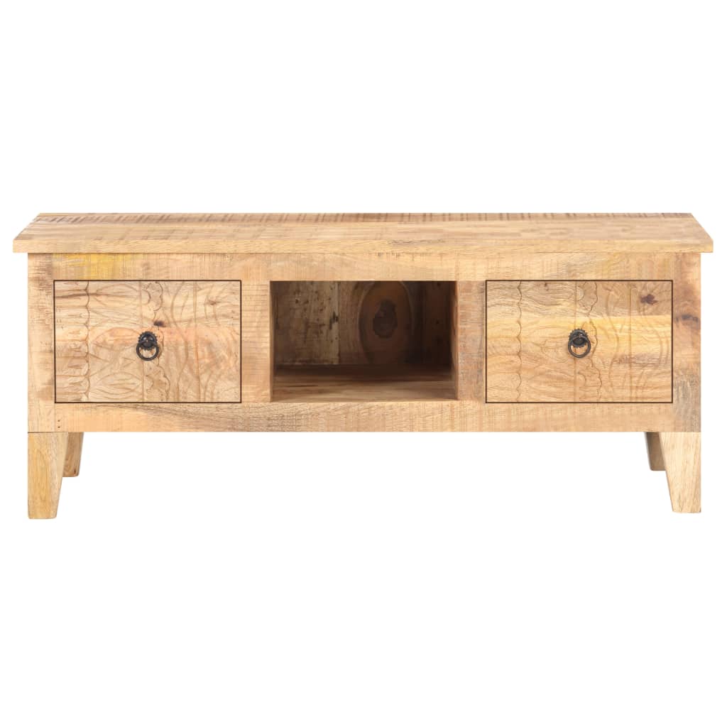 Soffbord Trä 100x55x40 cm grovt mangoträ