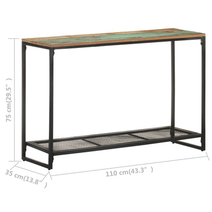 Avlastningsbord Konsollbord Trä 110x35x75 cm massivt återvunnet trä