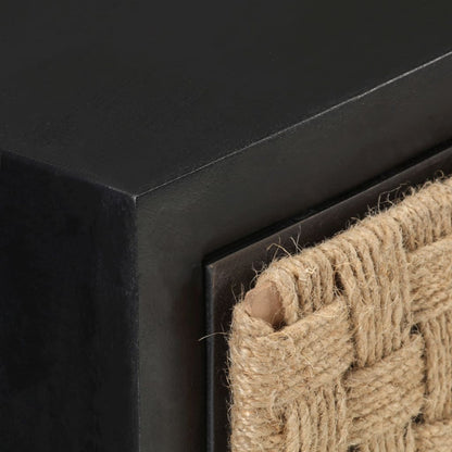 Skänk Svart 60x35x70 cm massivt mangoträ